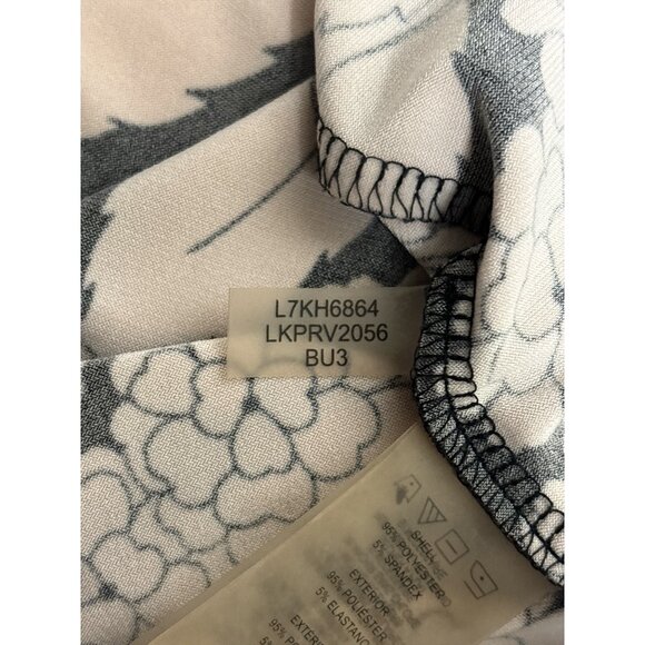 Karl Lagerfeld Paris Womens Long Sleeve Floral Blouse Black & Pink Size L - Picture 7 of 10